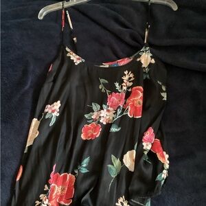 Old Navy Red and Green Floral Camisole Top